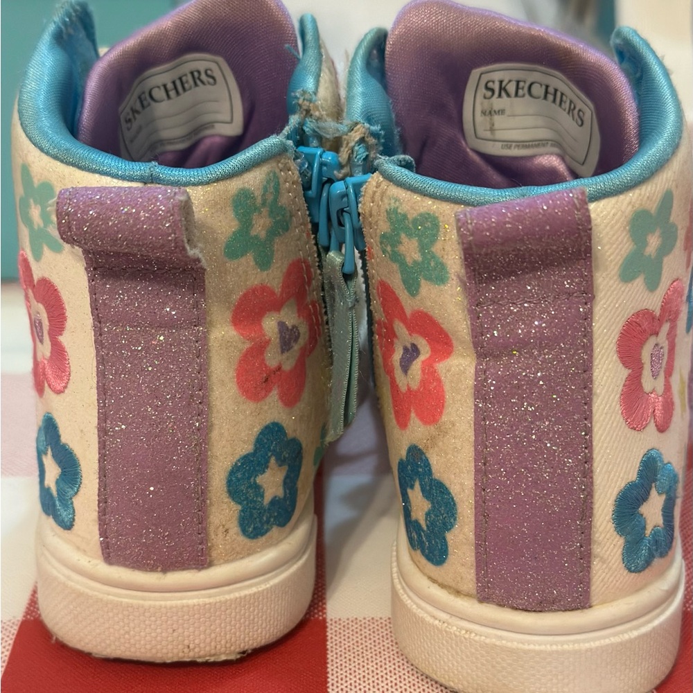 Girls Sketchers Twinkle Toes High Top Sneakers - Size 11 (Toddler) - Picture 6 of 9